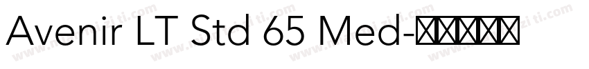 Avenir LT Std 65 Med字体转换